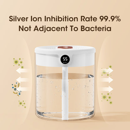 Niye 2L Double Nozzle Air Humidifier With LCD Humidity Display  Large Capacity Aroma Essential Oil  3