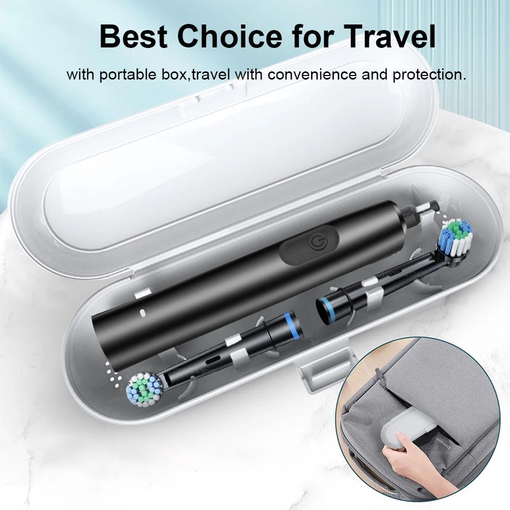 Electric Toothbrush With Rotating Brush Head Rechargeable Rotary Toothbrush For Adults With Modes   5
