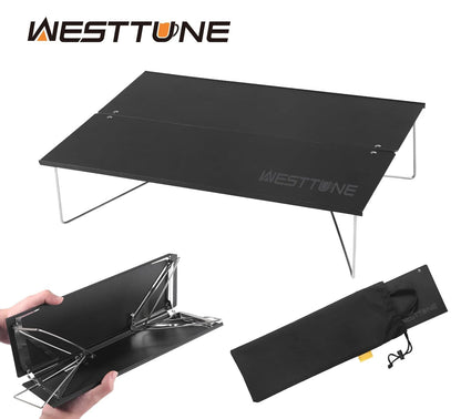 Portable Ultralight Folding Camping Table, Compact Aluminium Alloy Collapsible Mini Outdoor Table for Hiking, Picnic