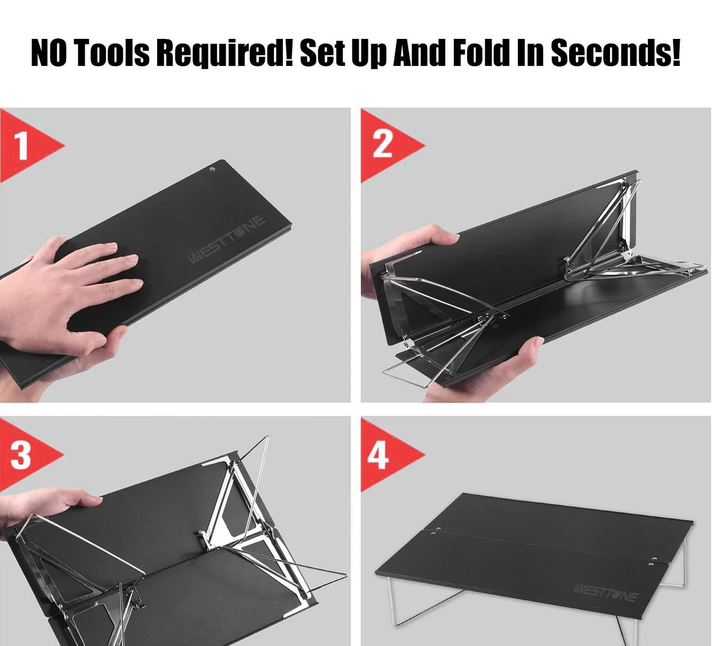 Portable Ultralight Folding Camping Table Compact Aluminium Alloy Collapsible Mini Outdoor Table Fo 2