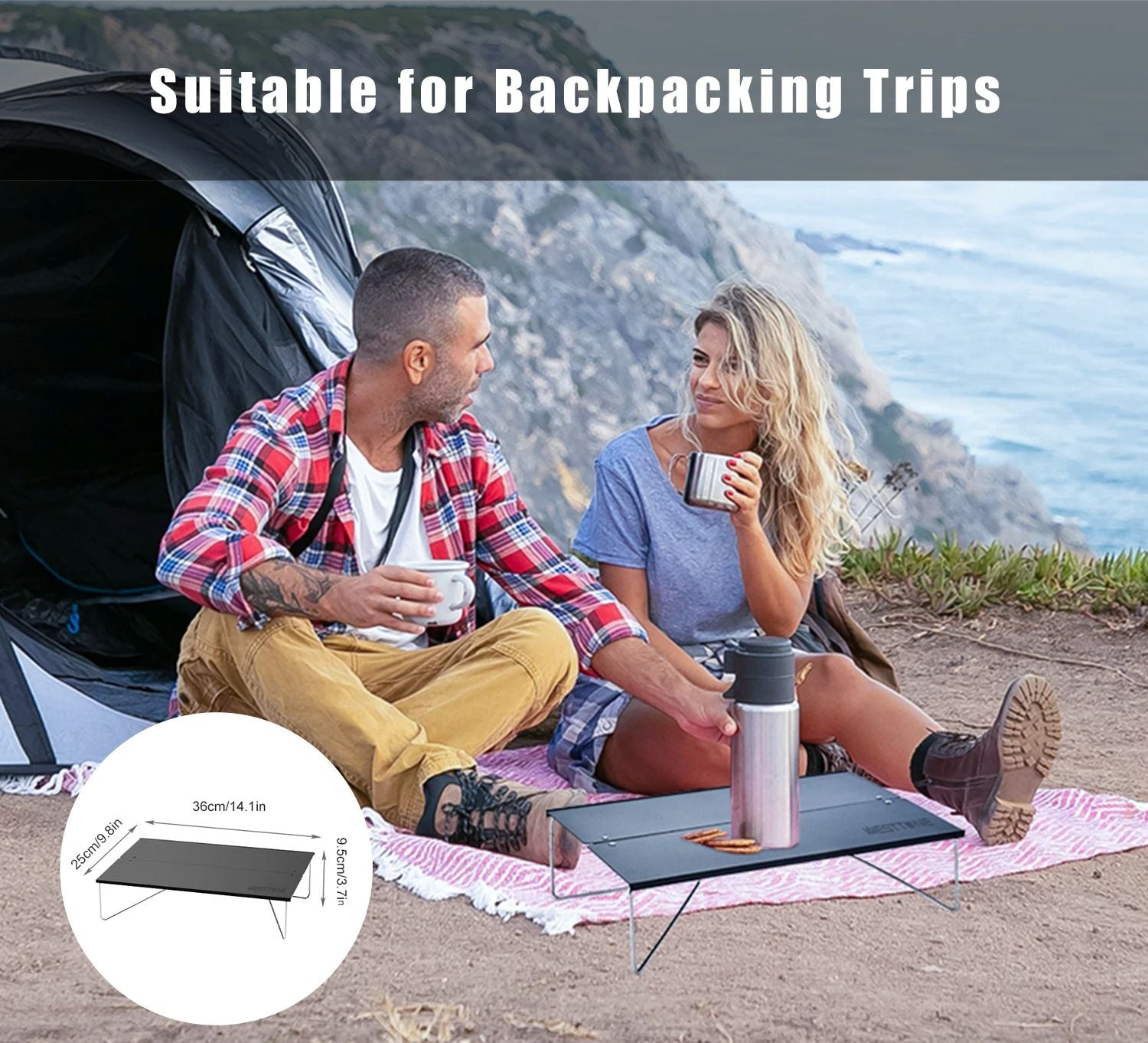 Portable Ultralight Folding Camping Table Compact Aluminium Alloy Collapsible Mini Outdoor Table Fo 4