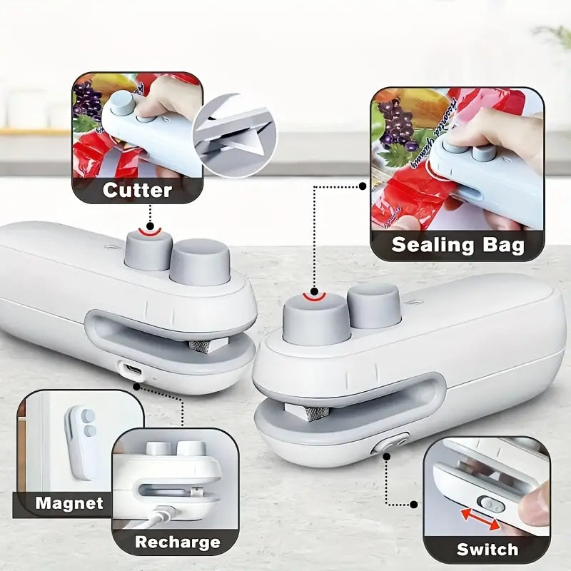 Mini Heat Bag Sealing Machine Handheld Food Packaging Sealer For Plastic Bags 3