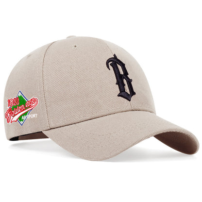 Unisex Letter B Side 1988 Embroidered Baseball Cap Adjustable Outdoor Leisure Hat for Spring Autum