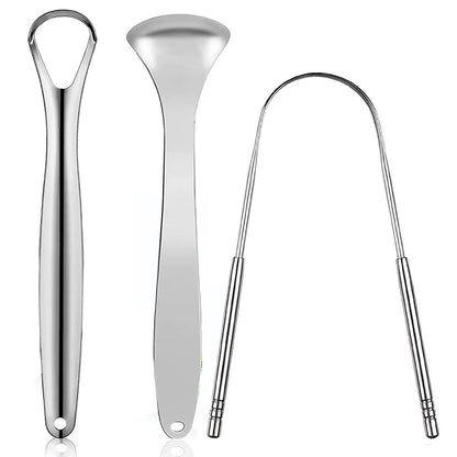 Premium Metal Tongue Scraper Cleaner Stainless Steel Tongue Brush For Adults  Kids Portable  Hygien 4