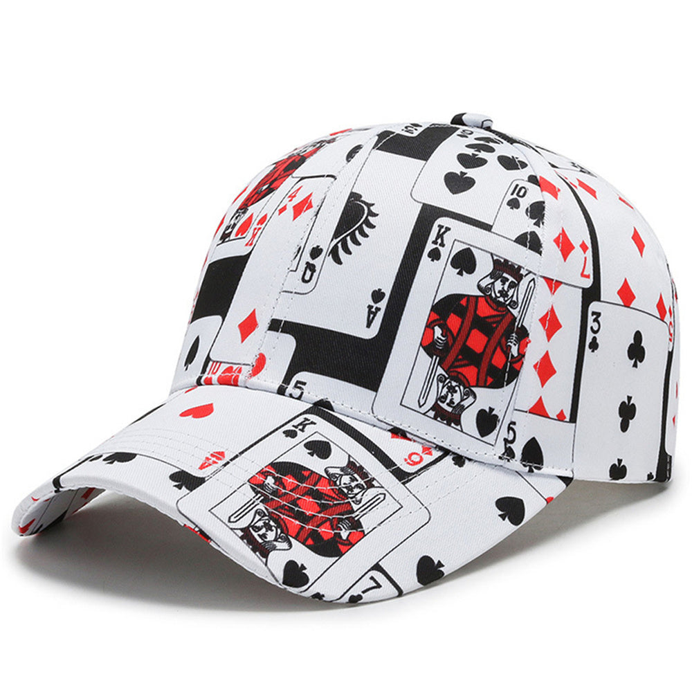 Trendy Poker Chain Letter Element Baseball Cap, Summer Autumn Unisex Hip Hop Snapback Hat q252