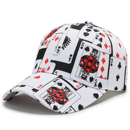 Trendy Poker Chain Letter Element Baseball Cap, Summer Autumn Unisex Hip Hop Snapback Hat q252
