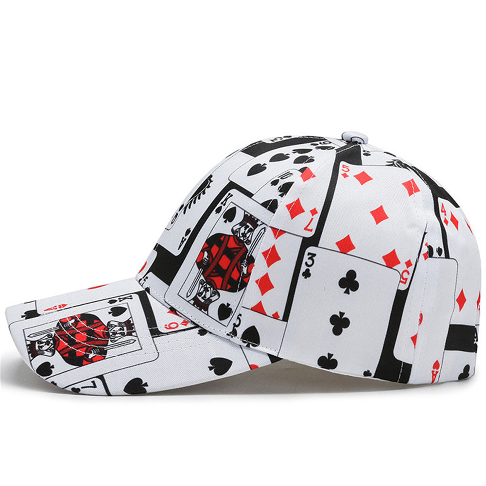Trendy Poker Chain Letter Element Baseball Cap Summer Autumn Unisex Hip Hop Snapback Hat q252