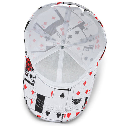 Trendy Poker Chain Letter Element Baseball Cap Summer Autumn Unisex Hip Hop Snapback Hat q252
