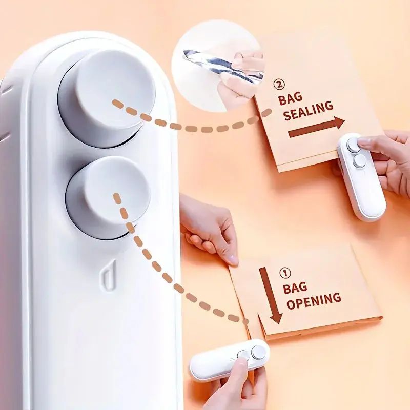 Mini Sealing Machine USB Rechargeable Heat Sealer For Plastic Food Storage Bags Handheld Food Seale 1