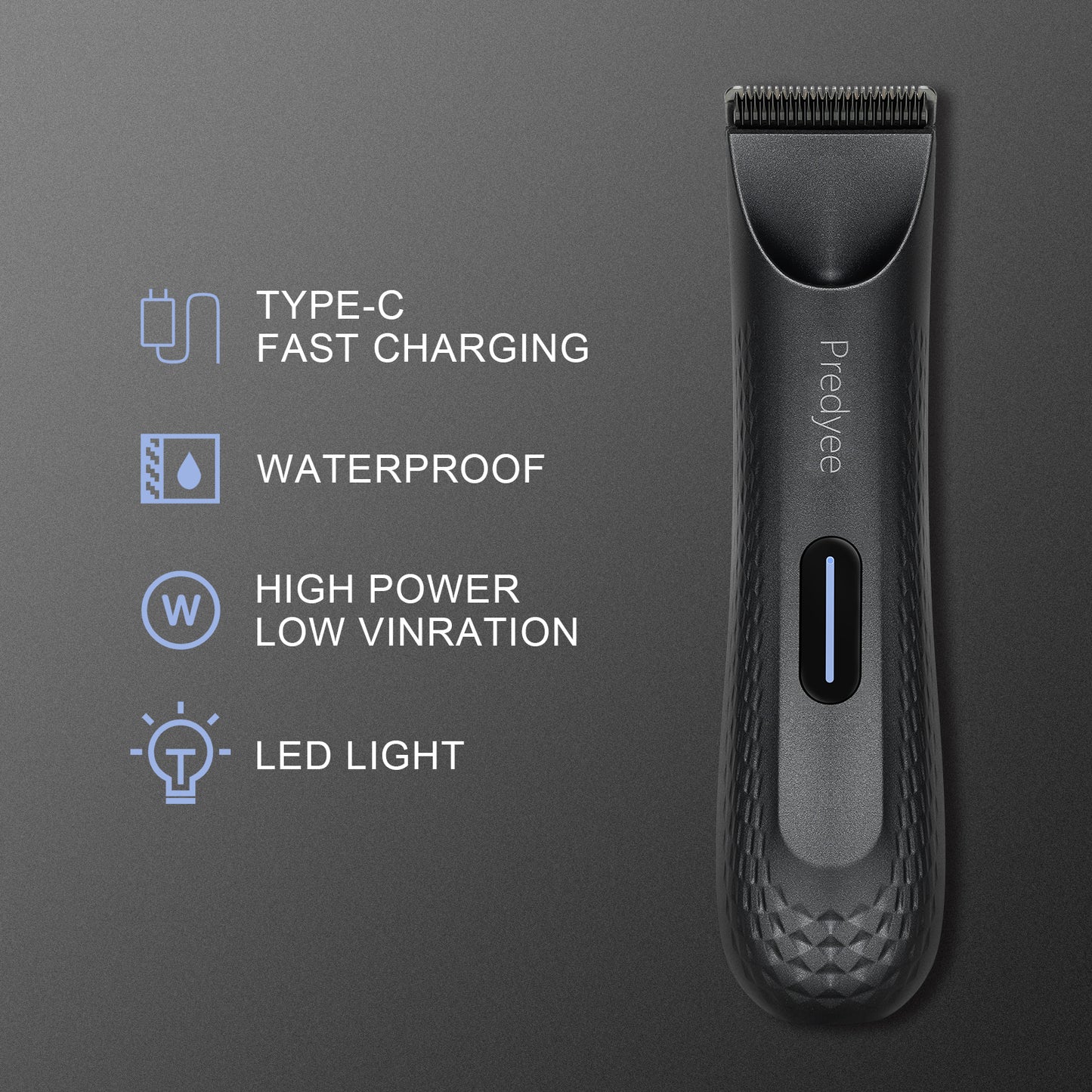 Electric Groin Hair Trimmer For Men Waterproof Body Groomer With Replaceable Ceramic Blades PubicCh 1