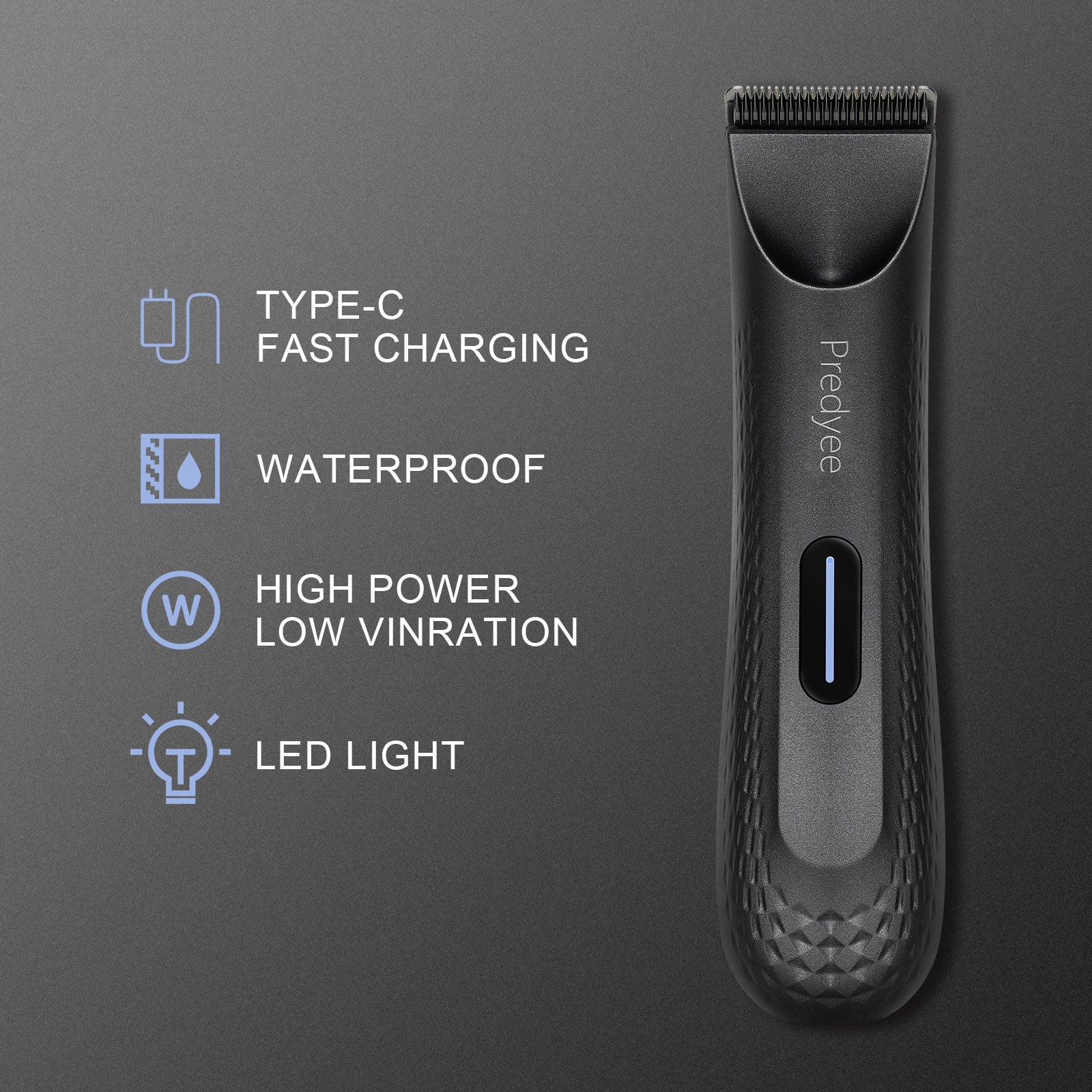 Electric Groin Hair Trimmer For Men Waterproof Body Groomer With Replaceable Ceramic Blades PubicCh 1