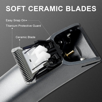 Electric Groin Hair Trimmer For Men Waterproof Body Groomer With Replaceable Ceramic Blades PubicCh 2