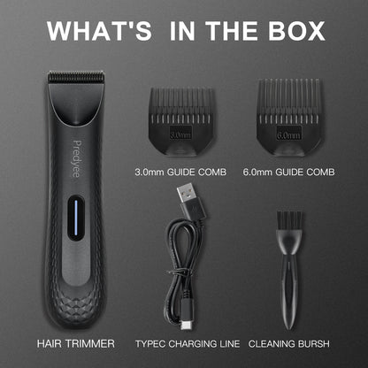 Electric Groin Hair Trimmer For Men Waterproof Body Groomer With Replaceable Ceramic Blades PubicCh 5