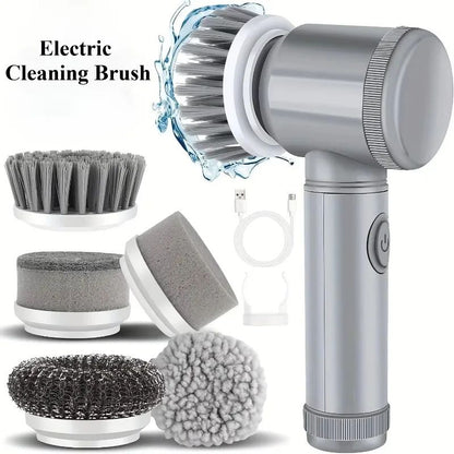 Cordless Electric Spin Scrubber, Adjustable Extension Handle & Replaceable Brush Heads, Ideal for Bathroom, Tile, Floor