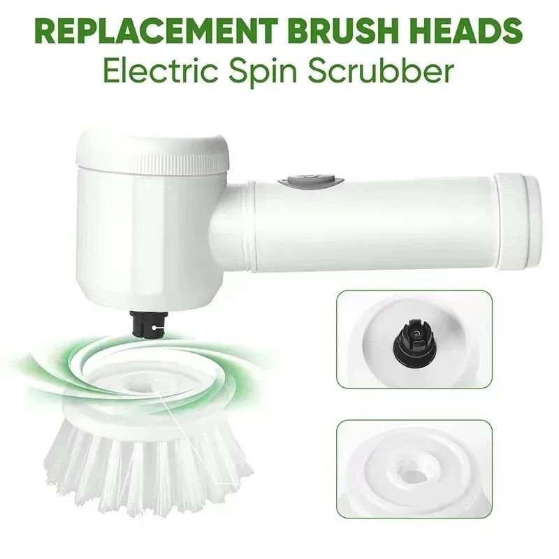 Cordless Electric Spin Scrubber Adjustable Extension Handle  Replaceable Brush Heads Ideal For Bath 1