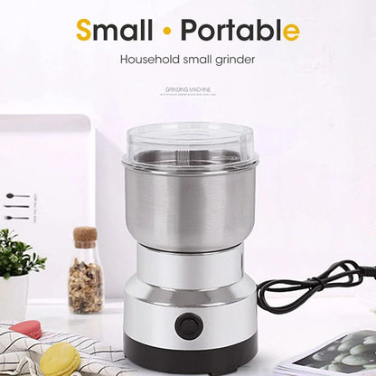 Mini Electric Grinder, Ultrafine Baby Food Pulverizer, Coffee & Spice Grinder, Grain Mill with Stainless Steel Blades