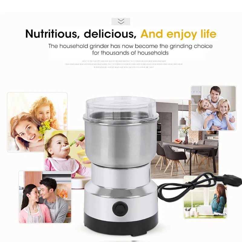 Mini Electric Grinder Ultrafine Baby Food Pulverizer Coffee  Spice Grinder Grain Mill With Stainles 3