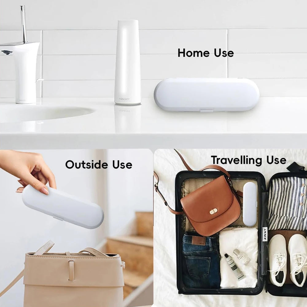 Electric Toothbrush Case Portable Toothbrush Storage Case Travel Protective Cover Dust Proof Snap On Design Storage Tool