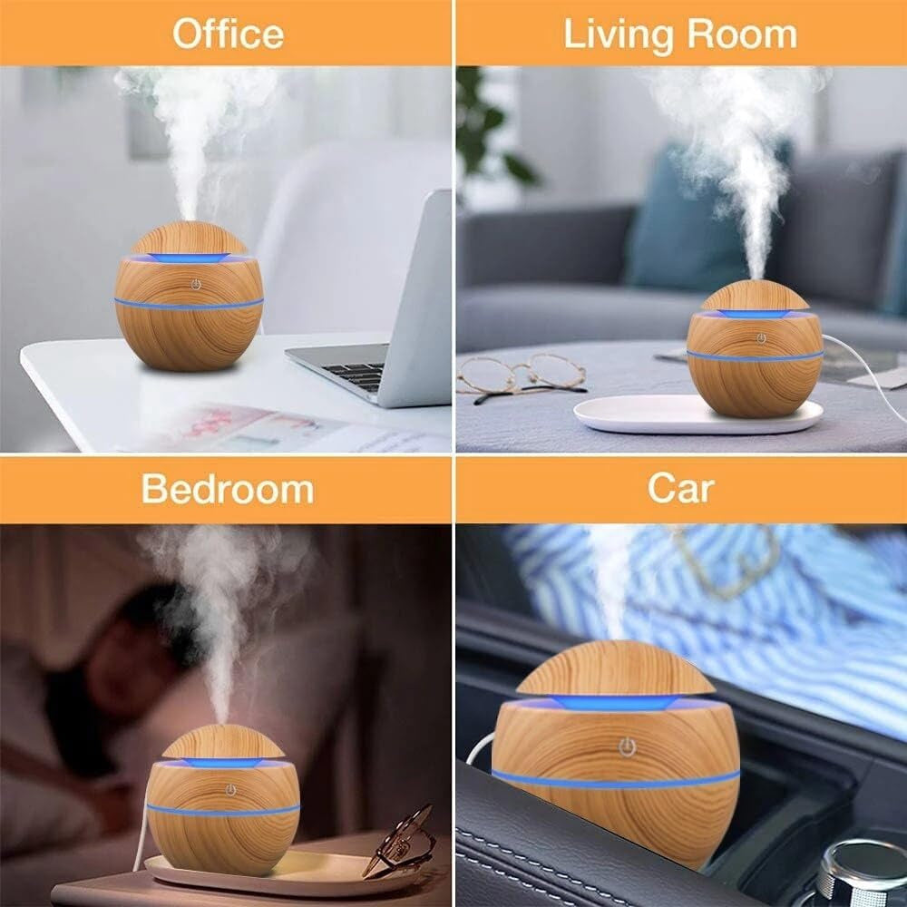Electric Air Aroma Diffuser & Humidifier Ultrasonic Cool Mist Maker for Bedroom with Essential Oils
