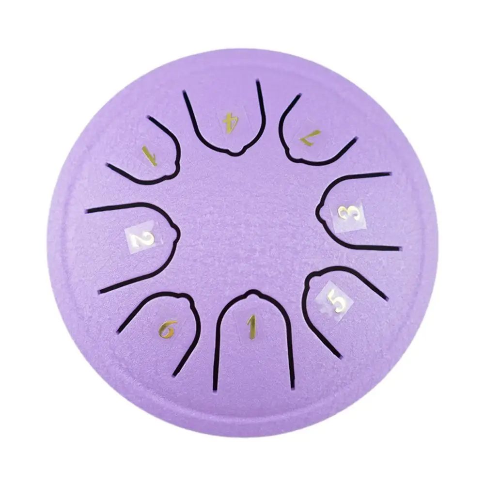 8 Tone Steel Tongue Drum Mini Hand Pan Drums With Drumsticks Music Tambourine And Accessories Porta 8