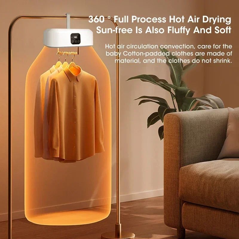 Foldable Electric Dryer Mini Portable Intelligent Fast Drying Cabinet With Drying Bag For Household 2