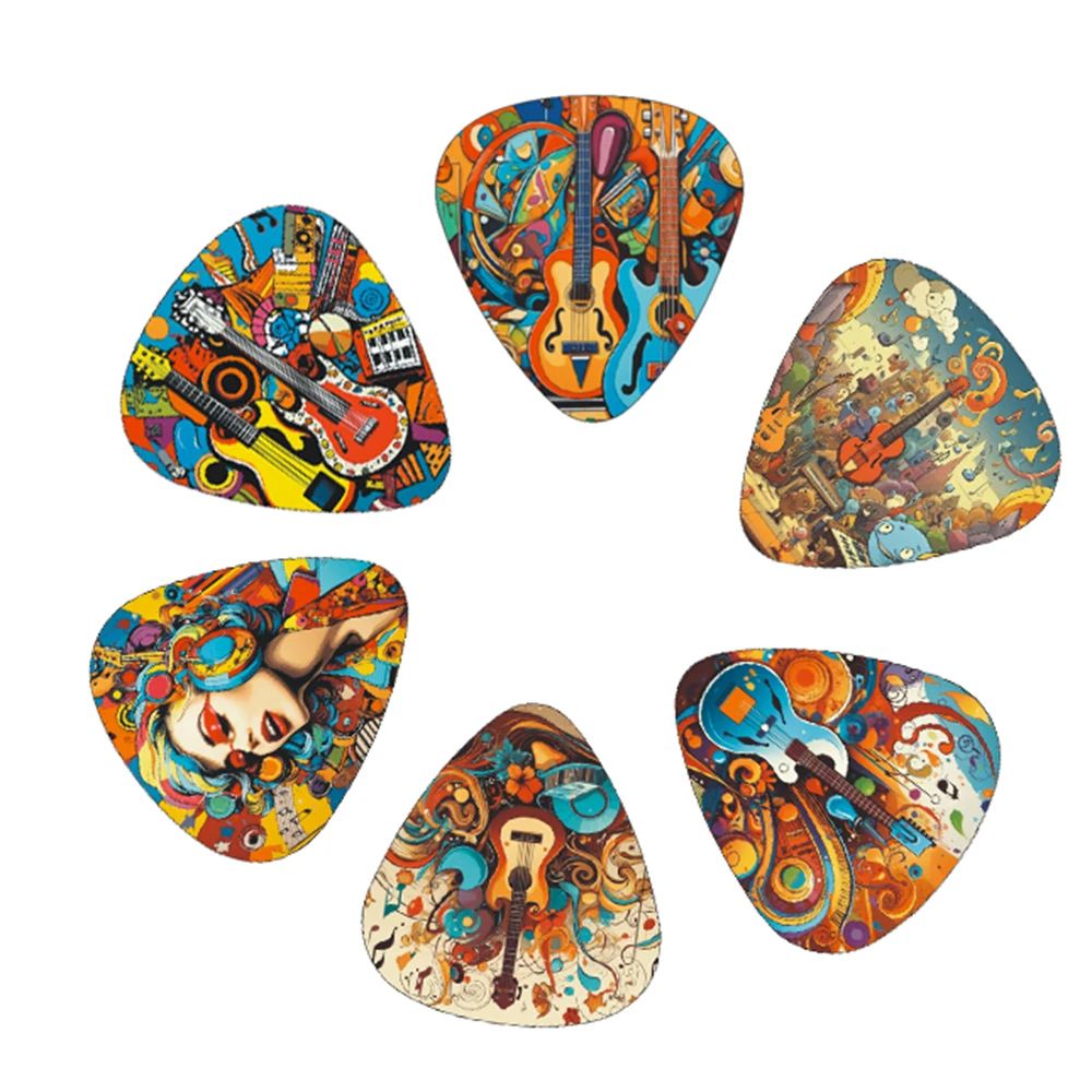 12pcs Set Guitar Paddles  Cartoon Couples Acoustic Guitar Picks  Musical Instrument Accessories Pic 2