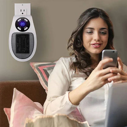 Portable Electric Heater Wall Mounted Room Heater With Remote Control  LED Display Energy Efficient 2