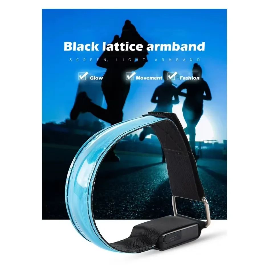 Battery LED Light Strap Armband Adjustable Band For Wrist Ankle GlowintheDark Safety Gear For Night 2