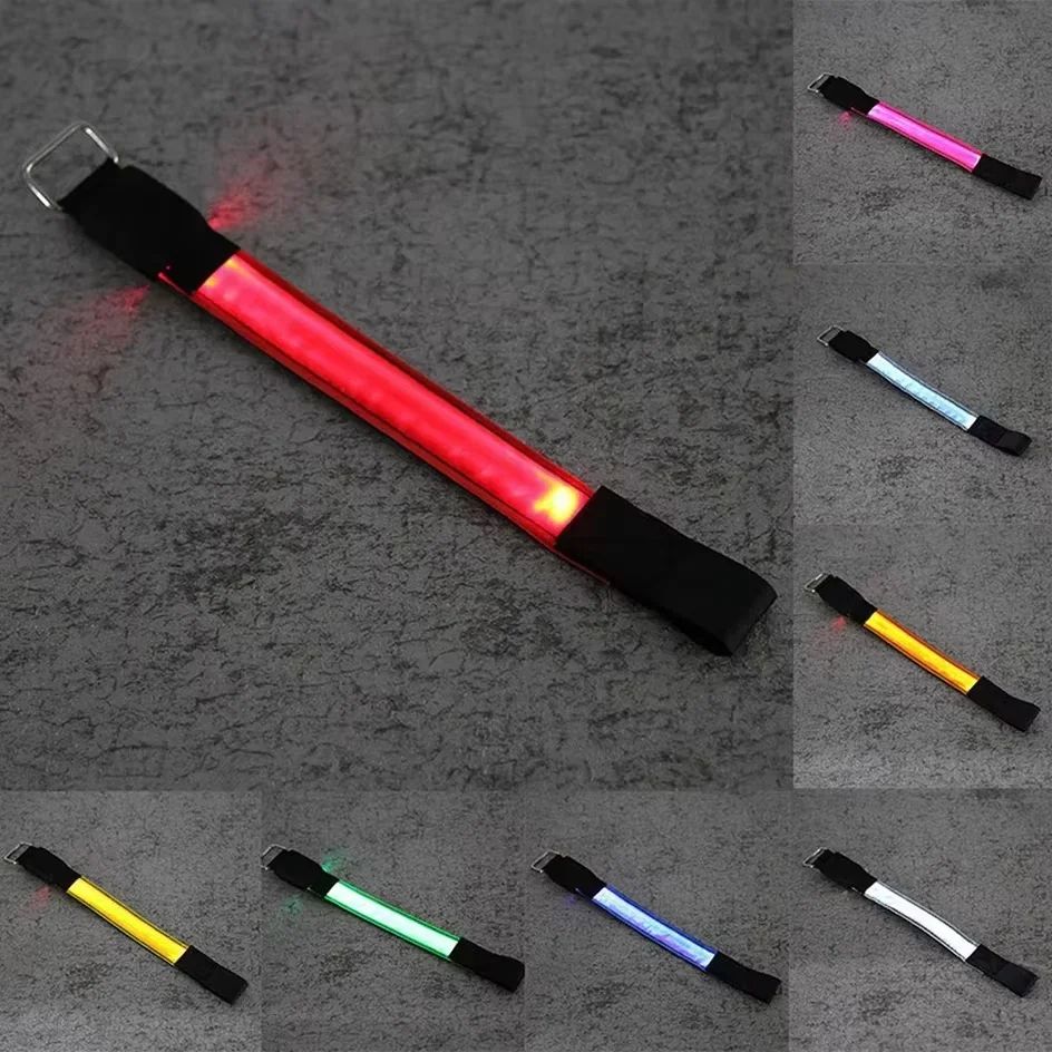 Battery LED Light Strap Armband Adjustable Band For Wrist Ankle GlowintheDark Safety Gear For Night 4