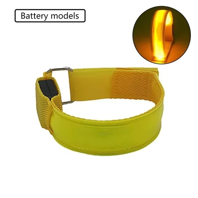 Battery LED Light Strap Armband Adjustable Band For Wrist Ankle GlowintheDark Safety Gear For Night 10