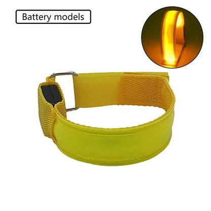 Battery LED Light Strap Armband Adjustable Band For Wrist Ankle GlowintheDark Safety Gear For Night 10