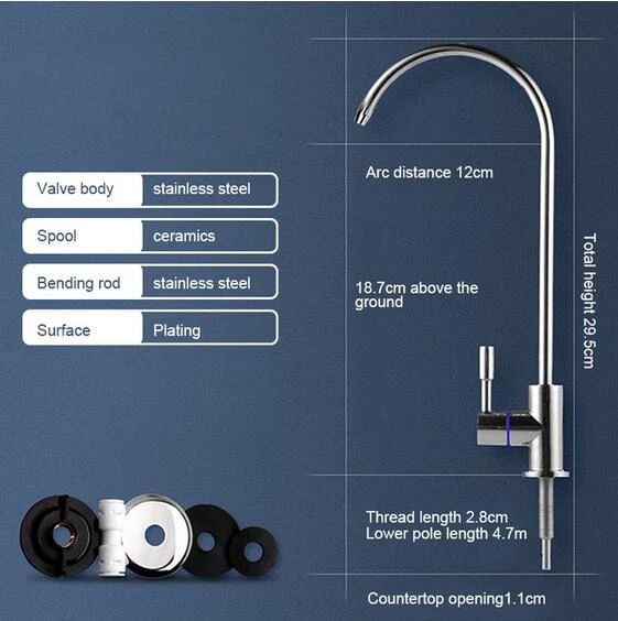Premium LeadFree Filtered Faucet Fits Reverse Osmosis Units Kitchen Water Filtration System Faucet  5
