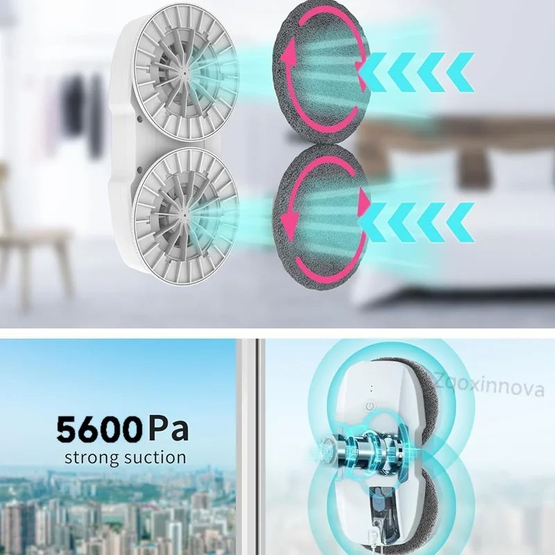 Smart Robot Window Cleaner Vacuum With UPS System Automatic Glass Washer Electric Floor Mop And Sma 2