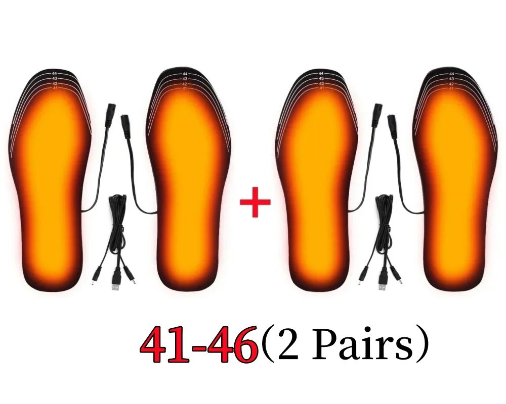 USB Rechargeable Heated Insoles Customizable Electric Heated Shoe Pads For Winter Skiing Hiking Out
