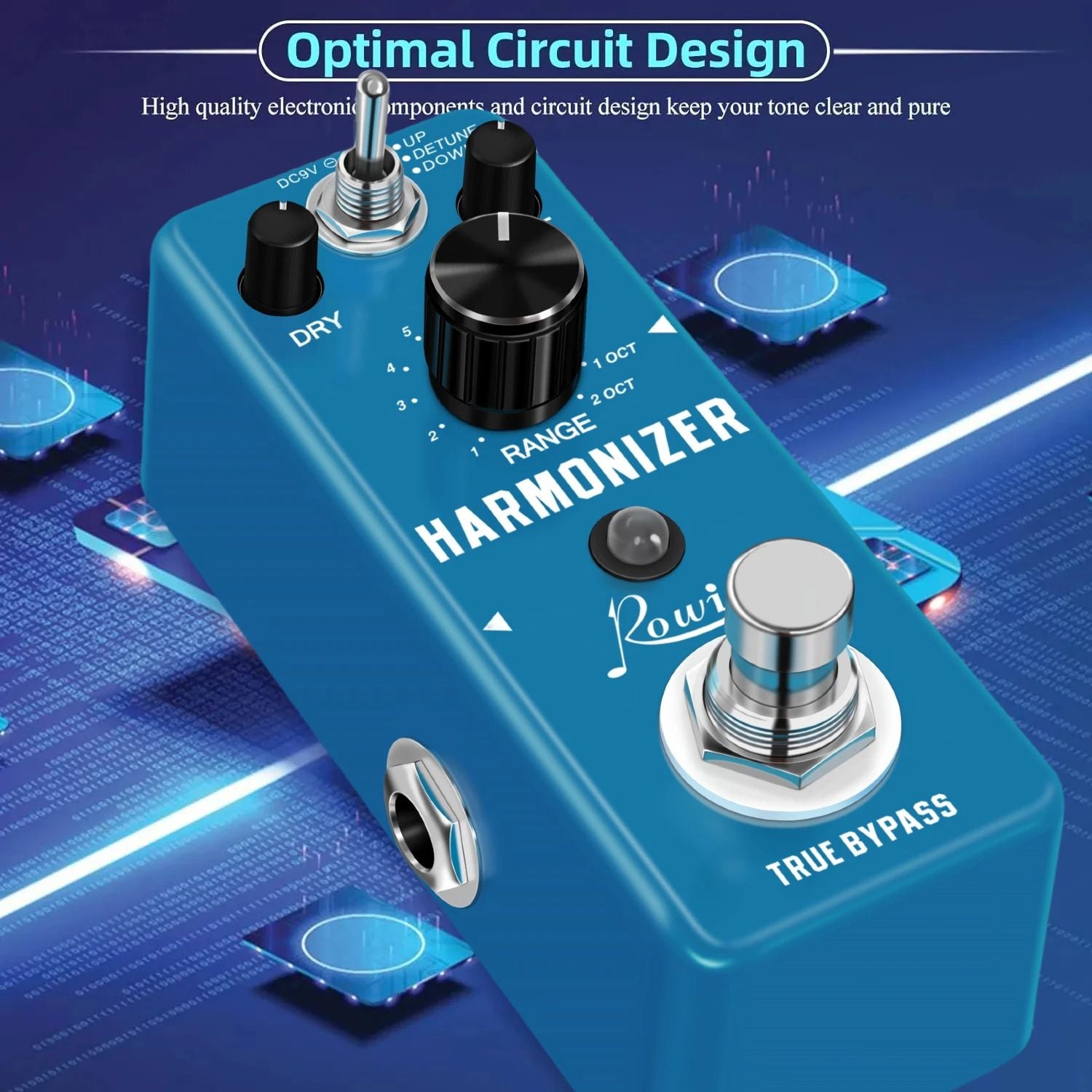 Guitar Harmonizer Pedal  Digital Pitch Shifter With Harmony Detune Effects True Bypass Compact For  1