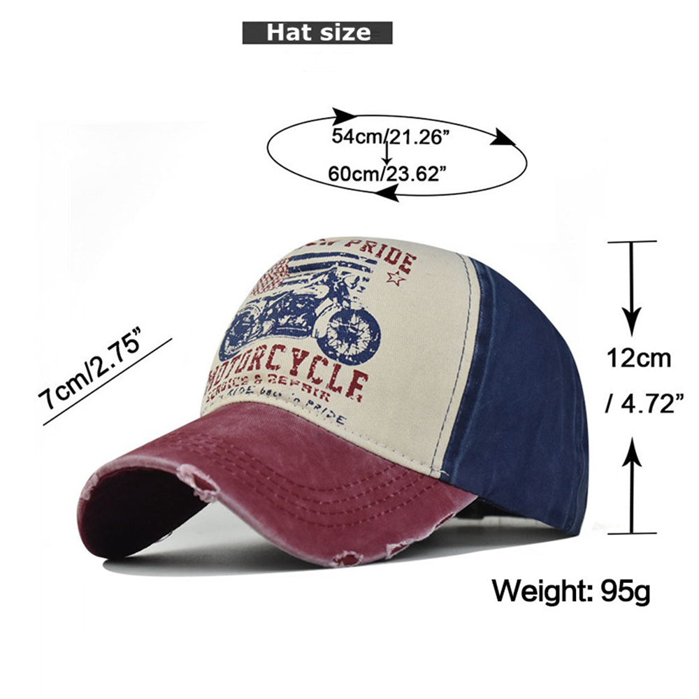 FS Distressed Red Blue Trucker Cap Summer Streetwear Hip Hop Baseball Hat for Men  Women