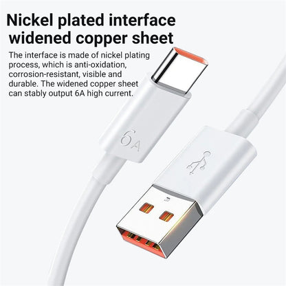 Super Fast Charger For Huawei Mate 405060 P50P60 Nova 910 Honor 90100 Type C Quick Charging Cable 4