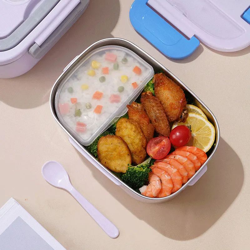Electric Lunch Box Food Warmer Portable Food Heater For Car Or Home LeakProof Lunch Heating Microwa