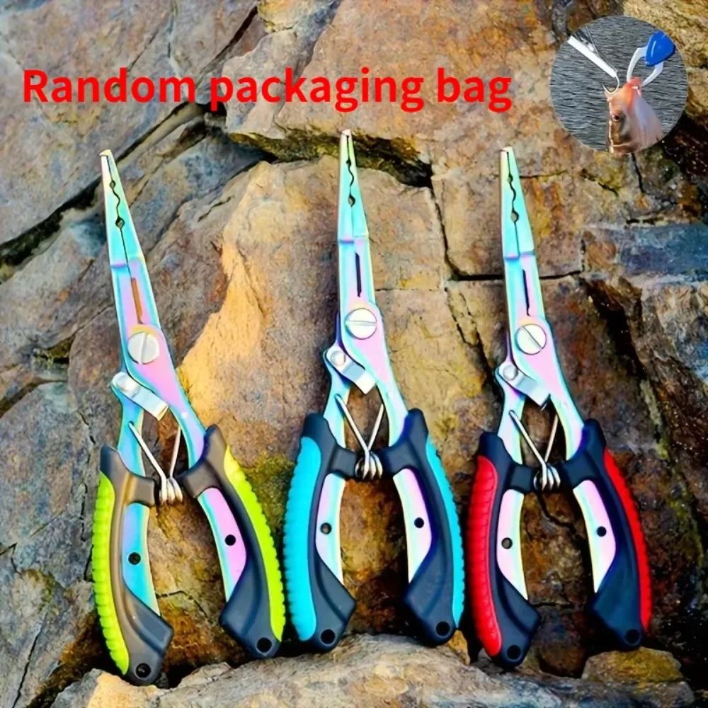 Portable Fishing Plier With Colored Coating Multifunctional Stainless Steel Hook Remover Line Cutte 1