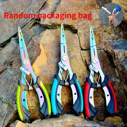 Portable Fishing Plier With Colored Coating Multifunctional Stainless Steel Hook Remover Line Cutte 1