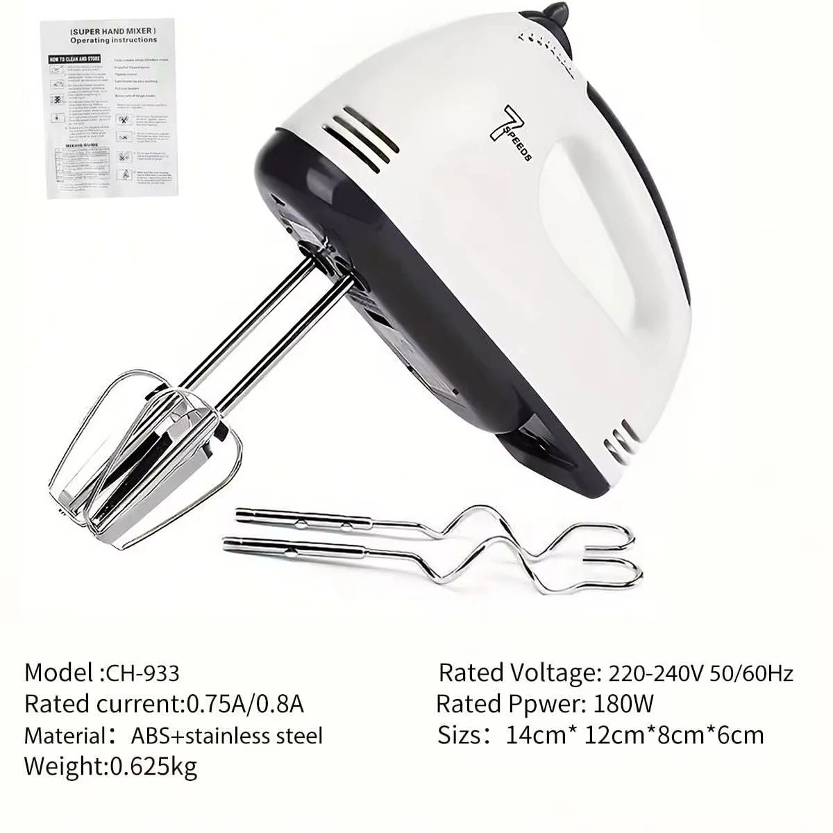 Handheld Electric Egg Beater Mini Household Mixer For Egg Whites  Cream Automatic Kitchen Beater 4