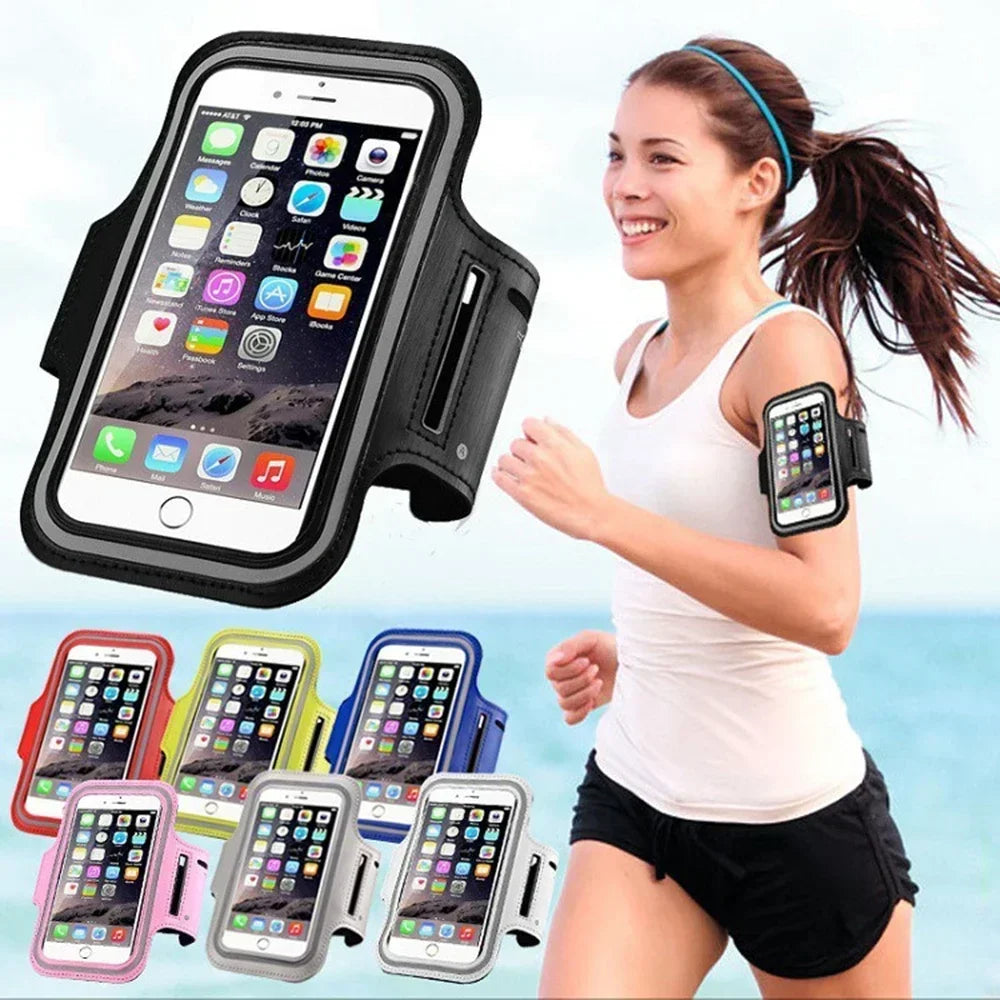Mobile Phone Armband for Running & Gym, Lightweight, Water-Resistant Holder for iPhone & Samsung