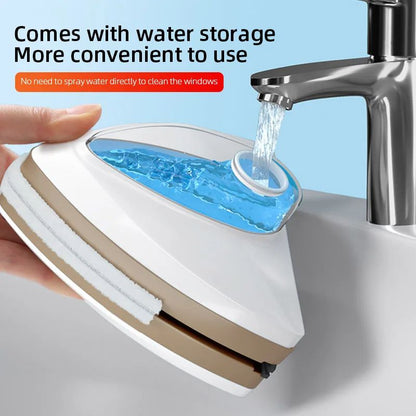 Double-Sided Magnetic Glass Window Cleaner, NEW Household Window Cleaning Tool with Water Discharge Wiper for Glass