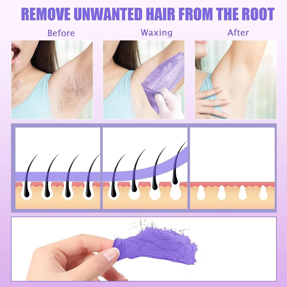 Purple Wax Melting Machine Wax Beans Ideal For Hair Removal Wax Heating And Wax Therapy 4
