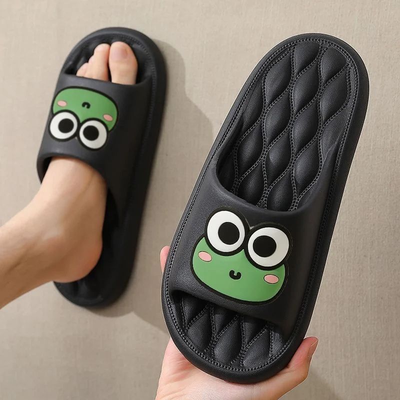 NonSlip Home Flip Flops With Cartoon Frog Design Summer Beach Slides Bathroom Soft EVA Sandals For  1