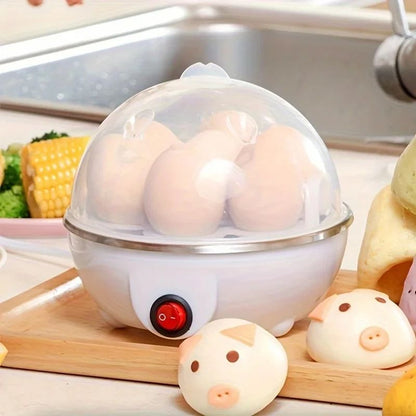 Multi-Functional 7 Egg Cooker with Automatic Power Off, Steamed Egg Custard & Boiled Egg Machine for Home Breakfast