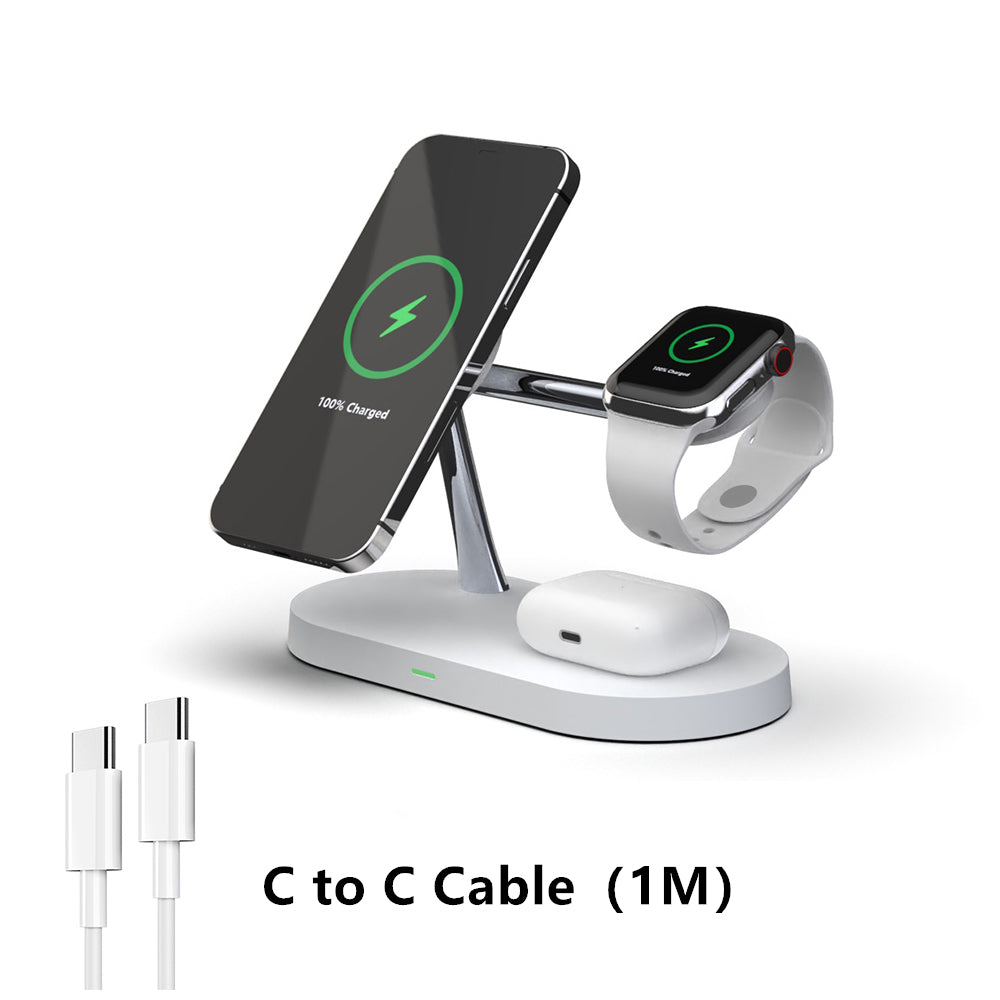 Fast Wireless Charging Station 3in1 Charger Stand for iPhone 1216 Apple Watch 410 AirPods 23