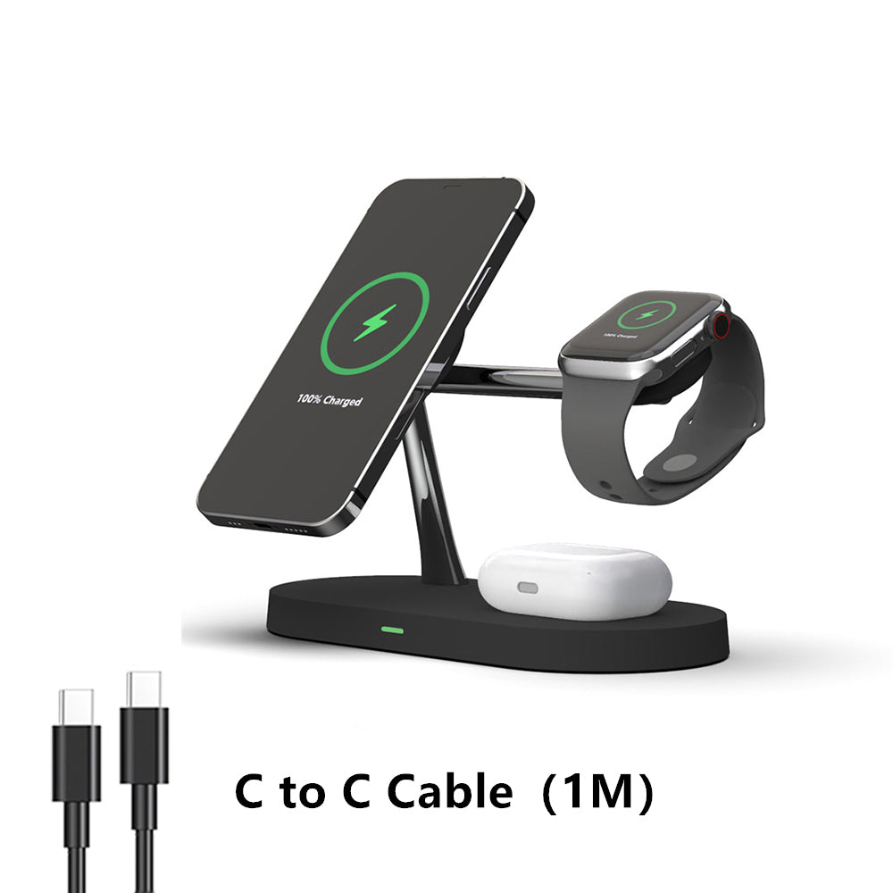 Fast Wireless Charging Station 3in1 Charger Stand for iPhone 1216 Apple Watch 410 AirPods 23
