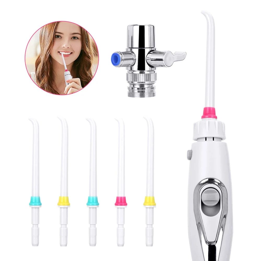 Dental Irrigator Water Jet Faucet Tooth Cleaner Flosser No Electricity Toothpick Teeth Cleaning Kit 1