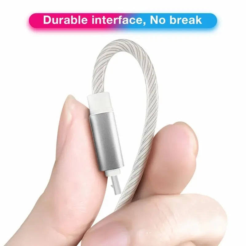 Glowing LED Charging Cable, Type C Fast Charger for iPhone, Samsung, Xiaomi & More